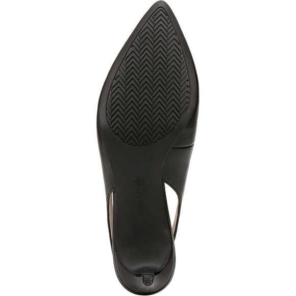 LifeStride Womens Black Polyurethane (PU) Slingback Kitten Heel Dress Pump - Picture 4 of 9